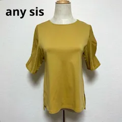 any sis エニィスィス マスタード 五分袖 シャツ おしゃれ