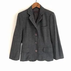#anc ヨシエイナバ YOSHIEINABA ジャケット 9 グレー系 ストライプ 薄手 レディース [931434]のサムネイル