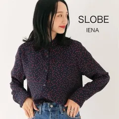 SLOBE IENA カラーランダムドット丸襟ブラウス【手洗い可能】☆新品タグ付き☆
