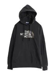 【お得なクーポン配布中!】 ノースフェイス プリント スウェット フード パーカー レディース S The North Face プルオーバー トレーナー 裏起毛 アウトドア ブラック