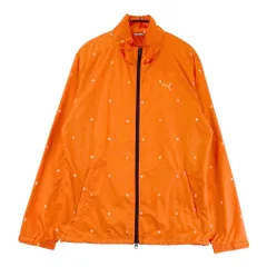 サイズ：L PUMA GOLF プーマゴルフ  裏メッシュ ジップジャケット 総柄 オレンジ系 [240101488609] ゴルフウェア メンズ ストスト