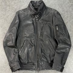 AMERICAN RAG CIE アメリカンラグシー 本革 レザー シングル ライダース ジャケット ブルゾン フード内蔵 ブラック 黒 メンズ ABZ-M101-BL005