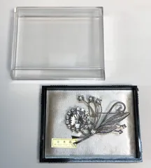 ◇本水晶　ブローチ　クリスタル　昭和レトロ　ヴィンテージ　アンティーク