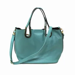 定価12100円トートバッグ ブルーグリーン 本革 日本製 SAC Riccio