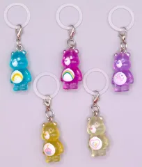 【中古】ストラップ 全5種セット 「ケアベア クリアマスコットチャーム」