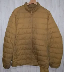 送料無料! USED ユニクロ UNIQLO ウルトラライト ダウンジャケット TAN系 DW-11　XL？