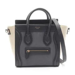 CELINE ナノラゲージ ラゲージ ブラックレザー ハンドバッグ 楽天市場】【中古】 セリーヌ CELINE ラゲージ ナノショッパー 2WAY
