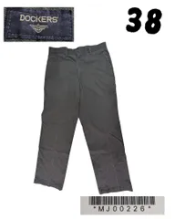 USA製ドッカーズ　２タック　チノ　スラックス　グレーW38　MJ00226