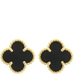 ヴァンクリーフアーペル Van Cleef & Arpels ピアス スウィート アルハンブラ ピアス K18YG オニキス イエローゴールド×ブラック 750YG 18K 18金  VCARA44900【中古】