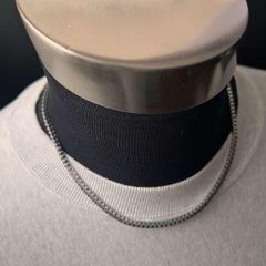 3mm厚め 45センチ ステンレスボックスチェーンネックレス メンズ