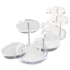 VICHE CATT アクセサリースタンド ピアススタンド ジュエリースタンド アクセサリー ディスプレイ スタンド アクリル製 3段 2個セット (クリア)