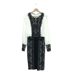 【未使用】TADASHI SHOJI ブラックレース メッシュ スリット入り 未使用】TADASHI SHOJI ブラックレース メッシュ スリット入り
