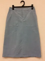 マリンフランセーズ 水色 フェイクスエードスカート 定価15000円