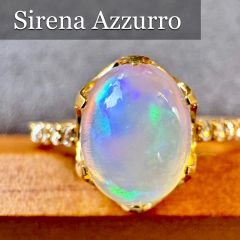 レア品◇セイレーンアズーロ*K18YG*11号*プレナイト*クッシーノリング