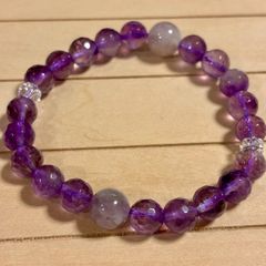 超特大玉❣️ラベンダーアメジストブレス❣️16cm位 ラベンダーアメジスト ブレスレット 14mm 17〜19.5cm M〜LL