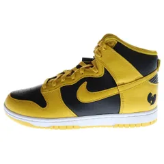 NIKE (ナイキ) DUNK HI RETRO PRM WU-TANG CLAN ダンク ハイ レトロ ウータンクラン ハイカット スニーカー イエロー/ブラック US8.5/26.5cm HJ4320-001