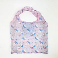 サンリオ リトルツインスターズ ポケット付きエコバッグ かばん お買い物 ピンク