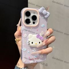 スマホケース　キティーちゃん　リボン　iPhone対応　アイフォンケース　iPhone16pro/16promax/15/14/13/12/11　可愛いケース　海外限定　新品未使用　5カラー選択可能