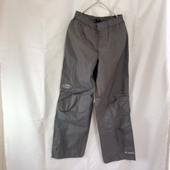 美品 Columbia コロンビア OMNI-TECH オムニテック レディース パンツ S グレー ナイロン100% 花柄 レインウェア スポーツウェア アウトドア 登山 キャンプ ウエストゴム 脚長 ロゴ刺繍