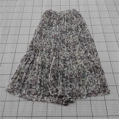 ◇ Θ PATTERNTORSO パターントルソ 花柄 プリーツ ワイドパンツ ホワイト ブルー系 マルチ レディース E  【1509100076049】