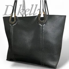【B3881】D.KELLY ディーケリー 中古品 レディース ビジネス トートバッグ 肩掛け ブラック 黒 レザー 革 A4収納