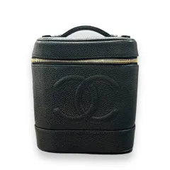 CHANEL ココマーク キャビアスキン 縦型バニティバッグ ハンドバッグ Fのサムネイル