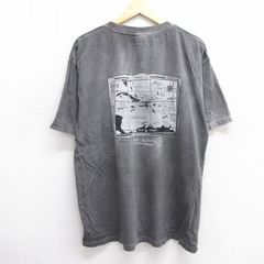 XL/古着 半袖 ビンテージ Tシャツ メンズ 00s セントキッツ 大きいサイズ コットン クルーネック グレー タイダイ 25jun06 中古