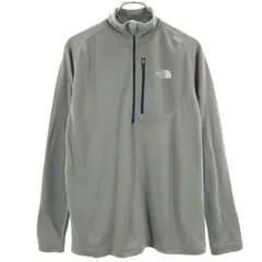 ノースフェイス NT35807 アウトドア ハーフジップ 長袖 Tシャツ S グレー系 THE NORTH FACE ロゴ メンズ 【中古】  【230405】