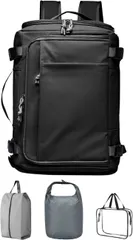 alacorta ジム リュック メンズ サブバッグ3点セット付き 防臭防汚シューズ収納ポケット付き バックパック トレーニング フィットネス スポーツ ランニング ゴルフ テニス バドミントン 卓球 旅行 出張 ALA-006(ブラック)