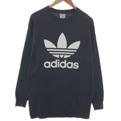 古着 90年代 アディダス adidas トレフォイルロゴ ロングTシャツ ロンT USA製 メンズL相当 ヴィンテージ/eaa392380