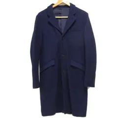 現行ノーアイディー☆NOID 未使用に近い　チェスターコート　袖牛革　レザー　M No Button Chester Coat / ノーボタンチェスターコート