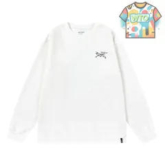 【本日限定特価】Arc'teryx メンズ＆レディース ロングスリーブ Tシャツ ロゴプリント ブラック/ホワイト XS-L [本日特価|新品未使用品]