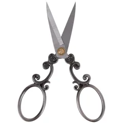 アンティーク 糸切りはさみ 手芸はさみ ハサミ ヴィンテージ ステンレス 古典的 手芸 カッティング 刺繍工芸 DIY ルボナリエ カッティングツール (シルバー)