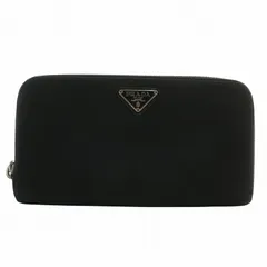プラダ PRADA 長財布 ナイロン ラウンドファスナー 三角ロゴプレート 黒 ブラック /XZ ■OH ■GY18