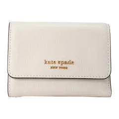 新品 ケイトスペード kate spade 3つ折り財布 バイフォールド フラップ ウォレット ホワイト
