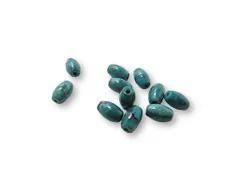 ターコイズビーズ ２個入り ライス バレル ナツメ型 インディアンジュエリー,INCA