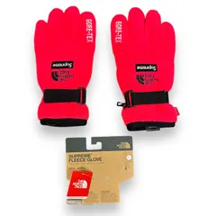 未使用品 Supreme 20SS × THE NORTH FACE RTG Fleece Glove アールティージーフリースグローブ 手袋 ザノースフェイス シュプリーム NM61964I ロケットレッド M 66013A5