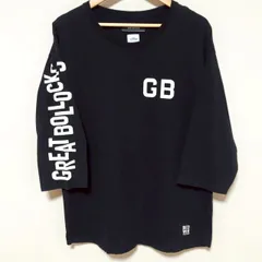 希少なコラボアイテム◎【GB SKINS】ジービー スキンズ BEDWIN & THE HEARTBREAKERS カットソー GREAT BOLLOCKS ビッグシルエット ドロップショルダー Tシャツ  ブラック メンズ サイズ3/M30801ja