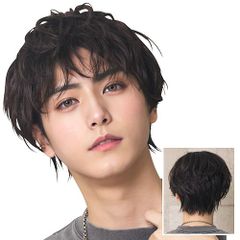 WIGGY RICHメンズ ニュアンスパーマ(ブラック)　　 [メンズウィッグ ウィッグメンズ 男性用 かつら ファッションウィッグ 男装用 パーティーグッズ コスプレ コスチューム 仮装 イベント]【_912132】