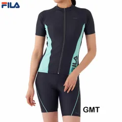 フィラ FILA 314-602 カラー/GMT　フィットネス水着 レディース水着 ジップアップ半袖 314602