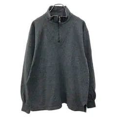 Champion ハーフジップ 無地 スウェット トレーナー L チャコールグレー チャンピオン 裏起毛 古着卸 アメリカ仕入 a709-5481