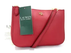 ■新品■未使用■ LAUREN RALPH LAUREN ローレンラルフローレン レザー クロスボディ ショルダーバッグ レディース レッド系 BM3056