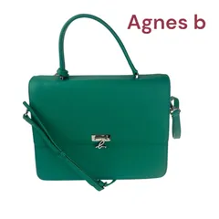 美品 アニエスベー Agnes b. 綺麗な緑色 ハンド ショルダー バッグ レディース 中古 S5N212
