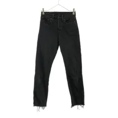 Levi's リーバイス スキニーデニムパンツ w24 ダークグレー系 ボタンフライ ジーンズ レディース 古着