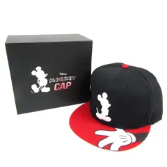 ディズニー キャップ ミッキーマウス キャラクター 帽子 レディース ブラック Disney 【中古】