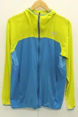 【中古】 THE NORTH FACE メンズナイロンジャケット L Swallowtail Vent Hoodie THE NORTH FACE L 青 ブルー 黄 イエロー ロゴ