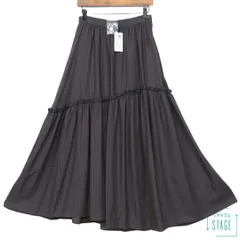 【新品タグ付き・定価24200円】ミューニック Munich★ マキシ丈 フレア スカート アシメ切替フリル♪ サイズS 千鳥格子 裏地 MIX系 z6507