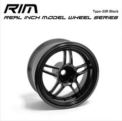 R.I.M wheels Type-33R 17inch style Black  ラジドリ　ドリラジ　ドリフト　ラジコン　リアル志向　ストリート R33 ホイール　小径ホイール　ETOworks