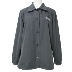 ミルクフェド MILKFED. 近年 STENCIL COACHES JACKET ジャケット 裏フリース ロゴ刺繡 バックプリント S 黒 ブラック Xのサムネイル