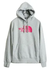 【お得なクーポン配布中!】 ノースフェイス プリント スウェット フード パーカー レディース S トレーナー The North Face アウトドア プルオーバー 裏起毛 グレー 杢のサムネイル